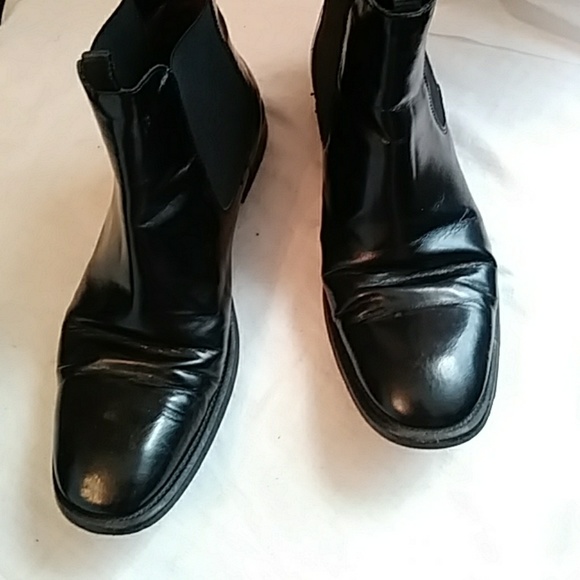 Progetto Black leather ankle boots-sz 7 - Picture 2 of 5